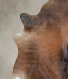 Brown with Red Cowhide Rug #A23825