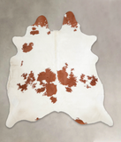 Brown and White Cowhide Rug #A23856