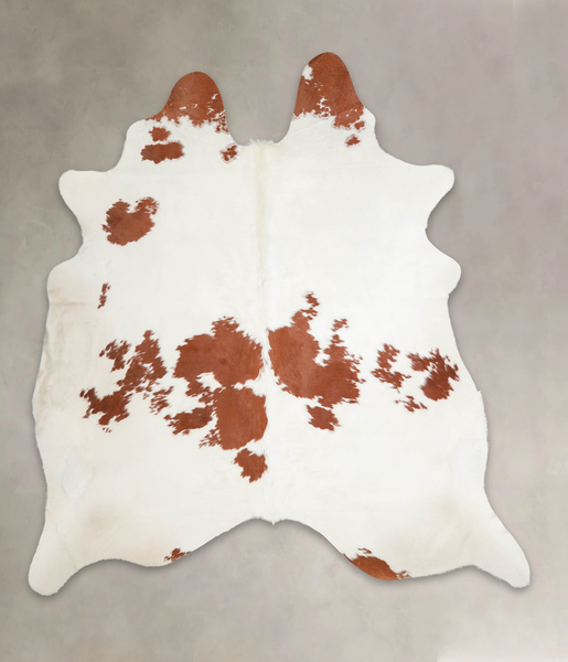 Brown and White Cowhide Rug #A23856
