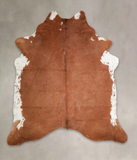 Brown and White Regular Cowhide Rug #A23882