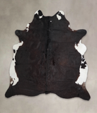 Solid Black Cowhide Rug #A23896
