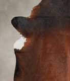 Brown with Red Cowhide Rug #A23938