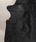 Solid Black Cowhide Rug #A23953