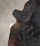 Solid Black Cowhide Rug #A23954