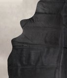 Solid Black Cowhide Rug #A23957