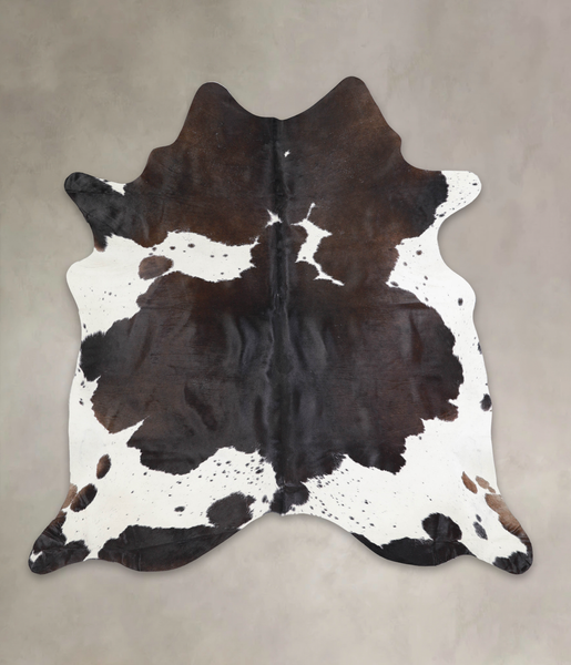 Chocolate and White Cowhide Rug #A23961