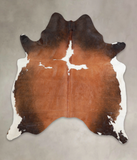 Chocolate and White Cowhide Rug #A23962