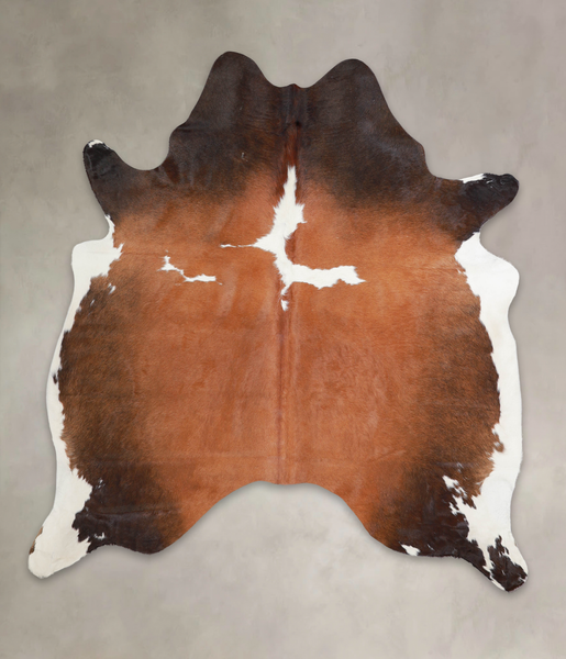 Chocolate and White Cowhide Rug #A23962