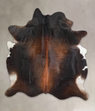 Brown with Red Cowhide Rug #A23978