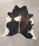 Chocolate and White Cowhide Rug #A23987