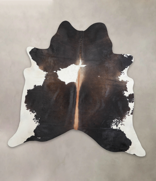 Chocolate and White Cowhide Rug #A23987