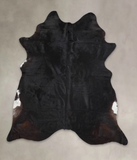 Solid Black Cowhide Rug #A24002