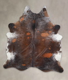 Salt and Pepper Brown Cowhide Rug #A24048