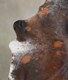 Salt and Pepper Brown Cowhide Rug #A24048