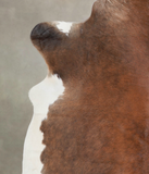 Brown with Red Cowhide Rug #A24115