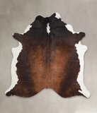 Chocolate and White Cowhide Rug #A24122