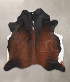 Chocolate and White Cowhide Rug #A24126