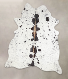 Salt and Pepper Black Cowhide Rug #A24127
