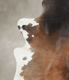 Chocolate and White Cowhide Rug #A24131