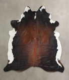 Chocolate and White Cowhide Rug #A24139