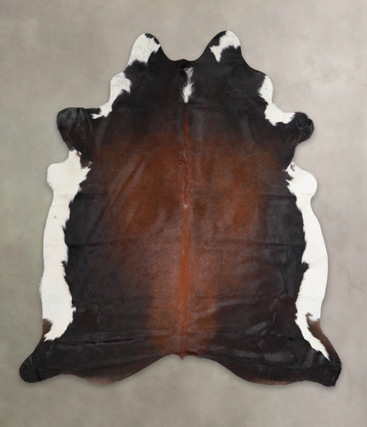 Chocolate and White Cowhide Rug #A24139