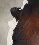 Chocolate and White Cowhide Rug #A24139