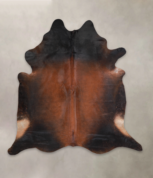 Brown with Red Cowhide Rug #A24191