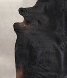 Solid Black Cowhide Rug #A24193