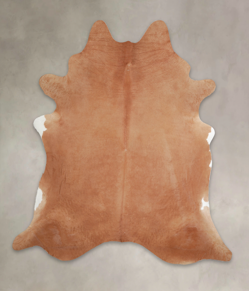 Solid Brown Cowhide Rug #A24203