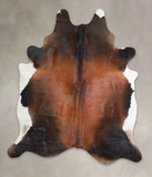 Brown with Red Cowhide Rug #A24212