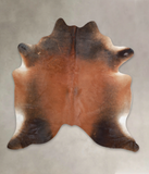 Brown with Red Cowhide Rug #A24234