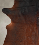 Brown with Red Cowhide Rug #A24258