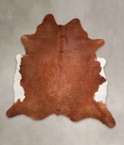 Solid Brown Cowhide Rug #A24337