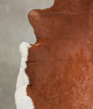 Solid Brown Cowhide Rug #A24337