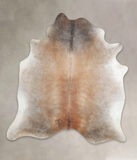 Grey with Beige Cowhide Rug #A24365