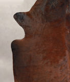 Brown with Red Cowhide Rug #A24368