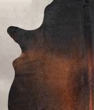 Brown with Red Cowhide Rug #A24429