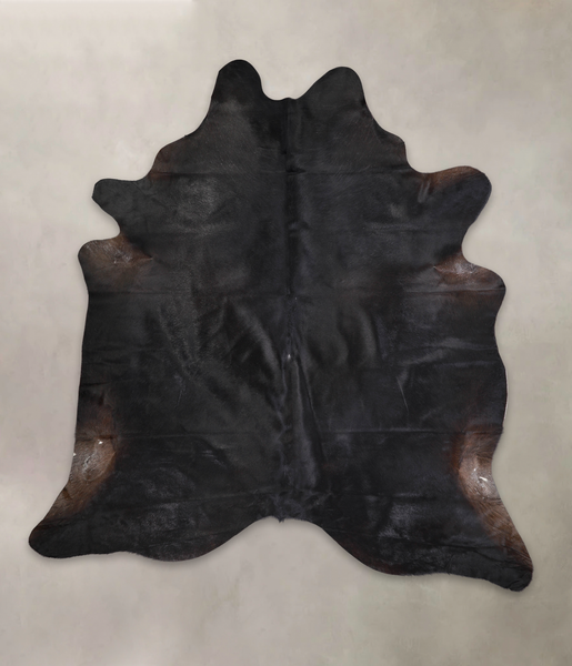 Solid Black Cowhide Rug #A24434
