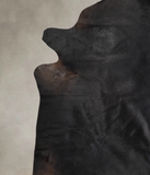 Solid Black Cowhide Rug #A24434