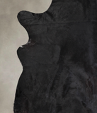 Solid Black Cowhide Rug #A24441