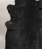 Solid Black Cowhide Rug #A24442