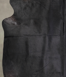 Solid Black Cowhide Rug #A24443