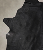 Solid Black Cowhide Rug #A24446