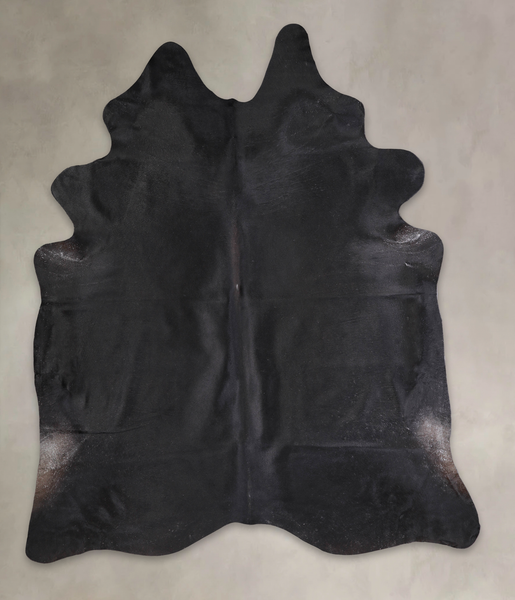 Solid Black Cowhide Rug #A24448
