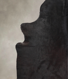 Solid Black Cowhide Rug #A24451