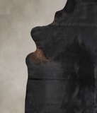 Solid Black Cowhide Rug #A24465