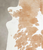 Beige and White Cowhide Rug #A24474