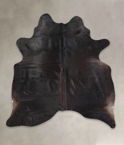 Solid Black Cowhide Rug #A24496