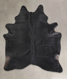 Solid Black Cowhide Rug #A24497