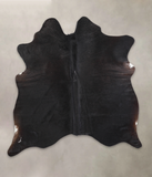 Solid Black Cowhide Rug #A24499